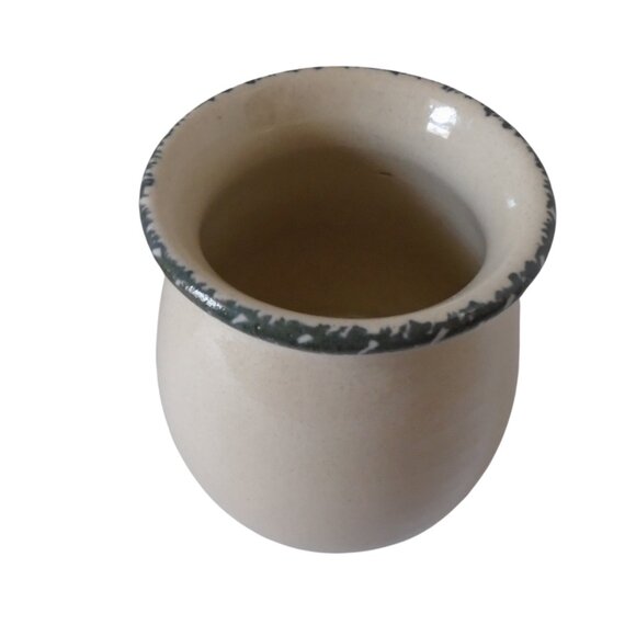 Stoneware Pottery Utensil Crock Vase Birdhouse Vintage 1999 Made in the USA 3542 - Picture 4 of 6